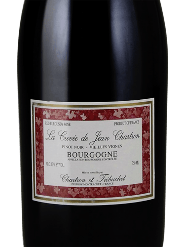Chartron et Trébuchet La Cuvée de Jean Chartron Bourgogne Pinot Noir ...