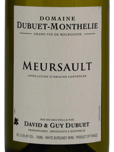 Domaine Dubuet-Monthelie Meursault | Vivino 日本