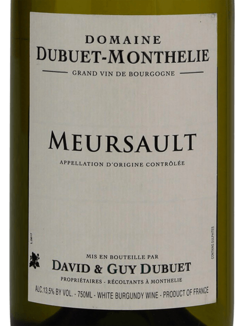ムルソー 2本 DUBUET-MONTHELIE Meursault  白ワイン Domaine Dubuet-Monthelie Meursault | Vivino 日本