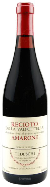 ワイン Recioto della Valpolicella AMARONE Tedeschi Recioto della Valpolicella Amarone | Vivino US