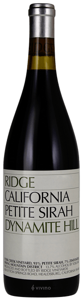 Ridge Vineyards Dynamite Hill Petite Sirah