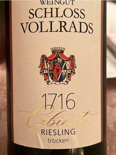 Schloss Vollrads 1716 Cabinet Riesling Trocken | Vivino English