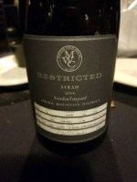 La Jota Restricted Yverdon Vineyard Syrah
