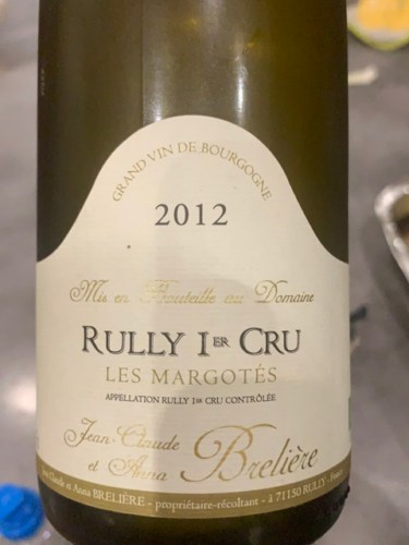 Jean-Claude et Anna Brelière Rully 1er Cru 'Les Margotés' | Vivino Français