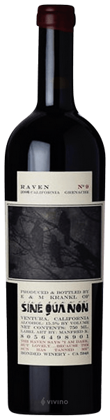 Sine Qua Non Raven Series Grenache