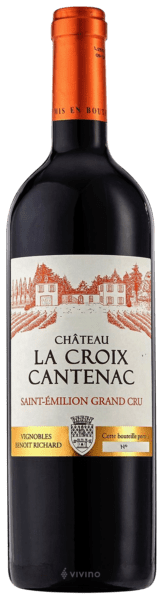 Vinho Château La Croix Cantenac Tinto Seco França Saint Émilion Grand Cru Blend 2023 750ml