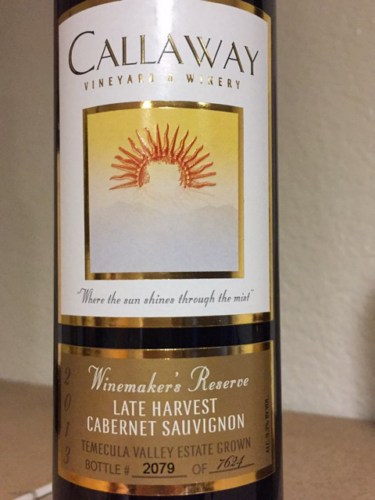 Callaway Winemaker's Reserve Late Harvest Cabernet Sauvignon