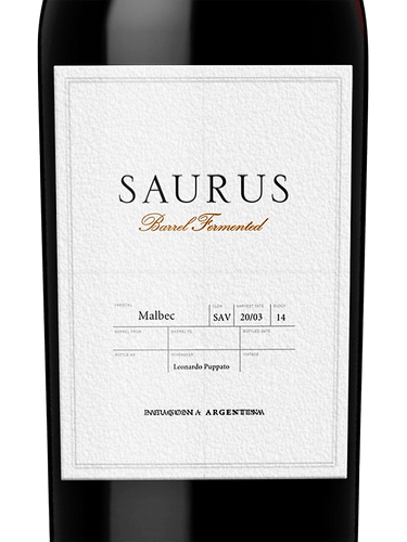 Saurus Barrel Fermented Malbec
