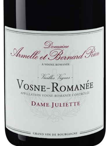 Domaine Armelle et Bernard Rion Cuvée Dame Juliette Vieilles Vignes ...