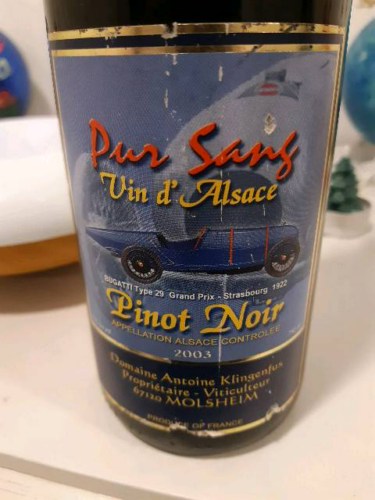 Robert Klingenfus Pur Sang Pinot Noir | Vivino