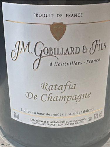 J.M. Gobillard & Fils Ratafia de Champagne | Vivino 日本語