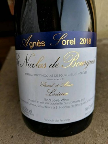 2018 Pascal et Alain Lorieux Agnès Sorel St.Nicolas de Bourgueil Vivino