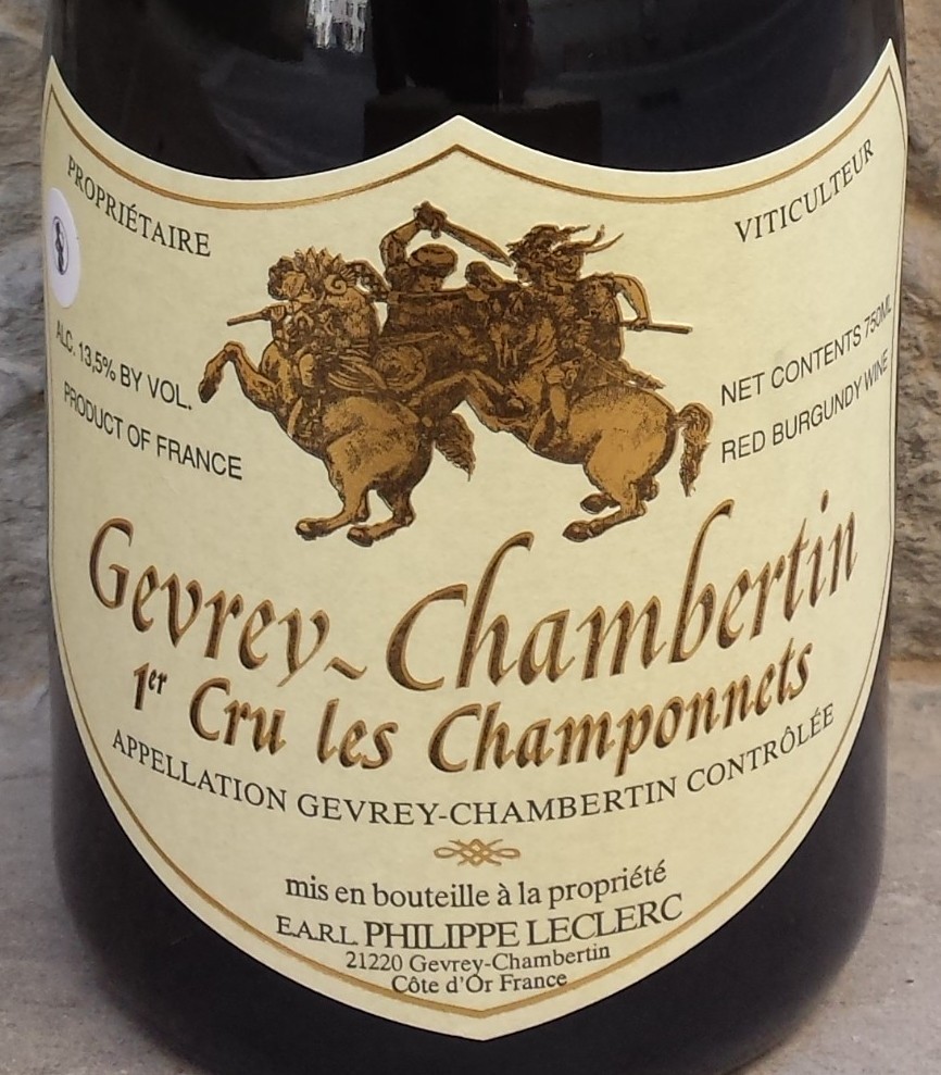 Philippe Leclerc Gevrey-Chambertin 1er Cru 'Les Champonnets